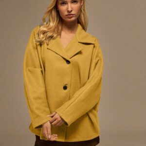 Women's Batwing Sleeve Lapel Neck Casual Loose Overcoat